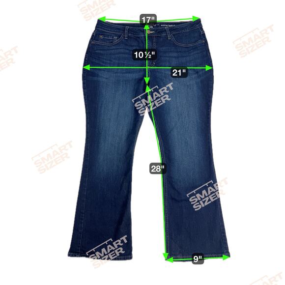 Lee Riders Midrise BootCut Dark Wash Jeans Stretch Denim Size 16P - Picture 6 of 13